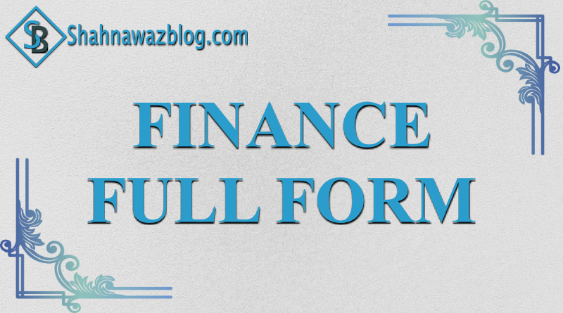 Finance Full Form